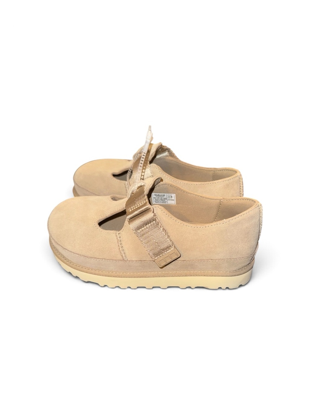 UGG women’s Beige Goldenstar Suede Mary Jane with Adjustable Strap - Picture 2 of 6